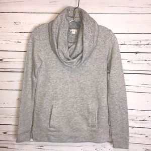 J. Crew funnel neck gray sweatshirt with pocket